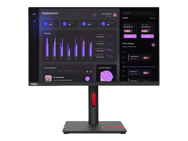 Pilt Lenovo | 1920 x 1080 | ThinkVision | T24i-30 | 23.8 " | IPS | FHD | 16:9 | 60 Hz | 4 ms | 250 cd/m² | HDMI ports quantity 1 | Black | Warranty 36 month(s)