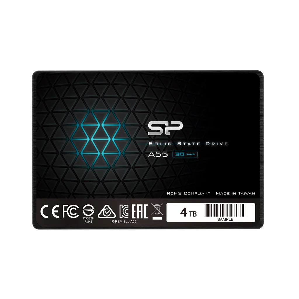 Pilt SILICON POWER 4TB A55 SATA III 6Gb/s INTERNAL SOLID STATE DRIVE | Silicon Power | Ace | A55 | 4000 GB | SSD form factor 2.5" | SSD interface SATA III | Read speed 500 MB/s | Write speed 450 MB/s