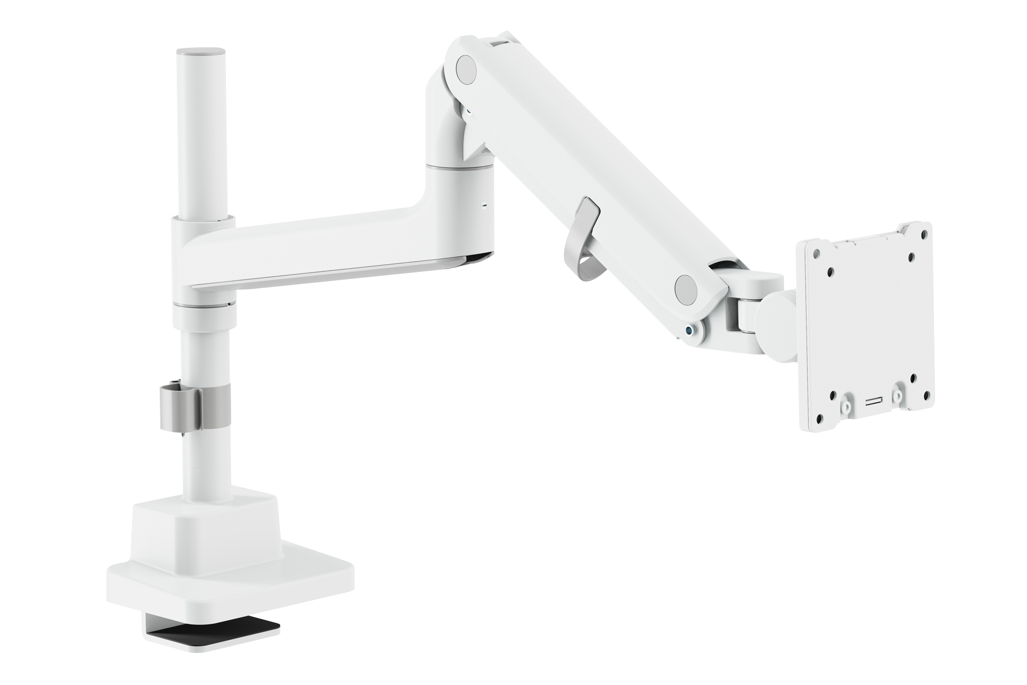 Pilt Digitus Desk Mount | DA-90476 Single Monitor Mount | Height, tilt, pivot, rotation, depth | 57 " | Maximum weight (capacity) 27 kg | White