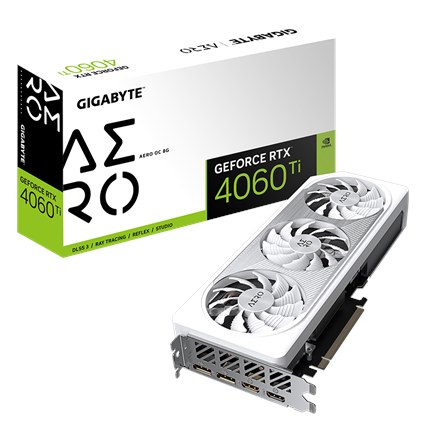 Pilt Gigabyte | GV-N406TAERO OC-8GD 1.0 | NVIDIA | 8 GB | GeForce RTX 4060 Ti | GDDR6 | HDMI ports quantity 2 | PCI-E 4.0 | Memory clock speed 18000 MHz