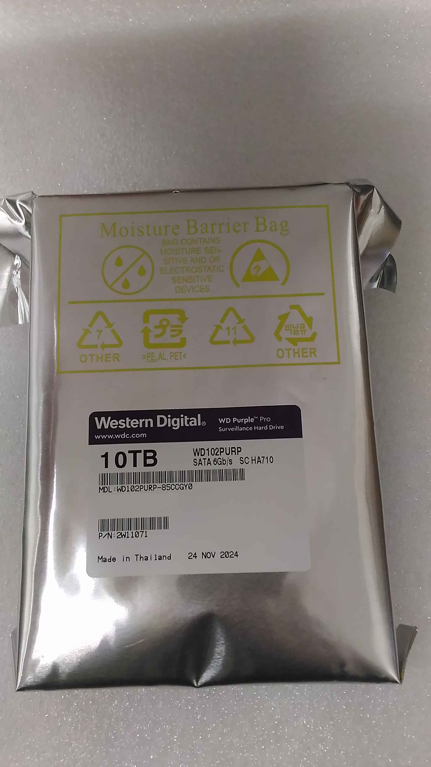 Pilt SALE OUT. Western Digital WD Purple Pro Surveillance, 10TB, 3.5", HDD | Western Digital Smart Video Hard Drive | Purple Pro Surveillance | 7200 RPM | 10000 GB | REFURBISHED