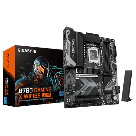 Pilt Gigabyte B760 G X WF6E GEN5 | Processor family Intel | Processor socket LGA1700 | DDR5 | Supported hard disk drive interfaces M.2, SATA | Number of SATA connectors 4