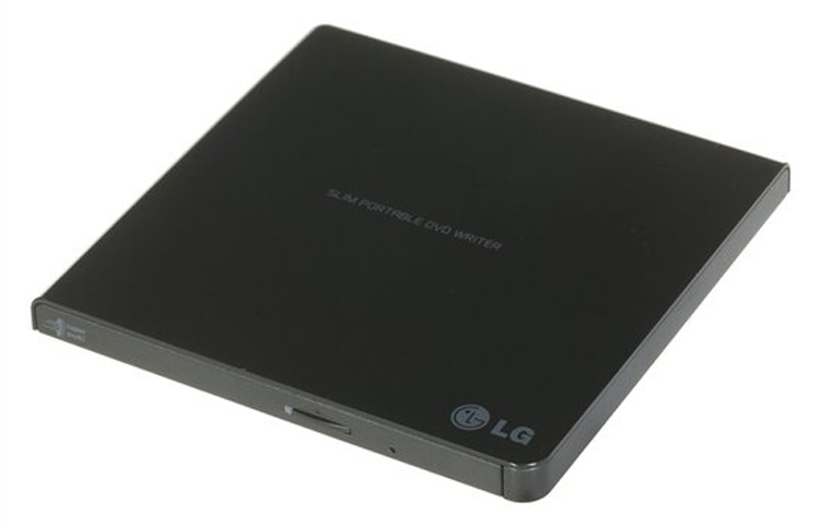 Pilt H.L Data Storage | Ultra Slim Portable DVD-Writer | GP57EB40 | Interface USB 2.0 | DVD±R/RW | CD read speed 24 x | CD write speed 24 x | Black | Desktop/Notebook