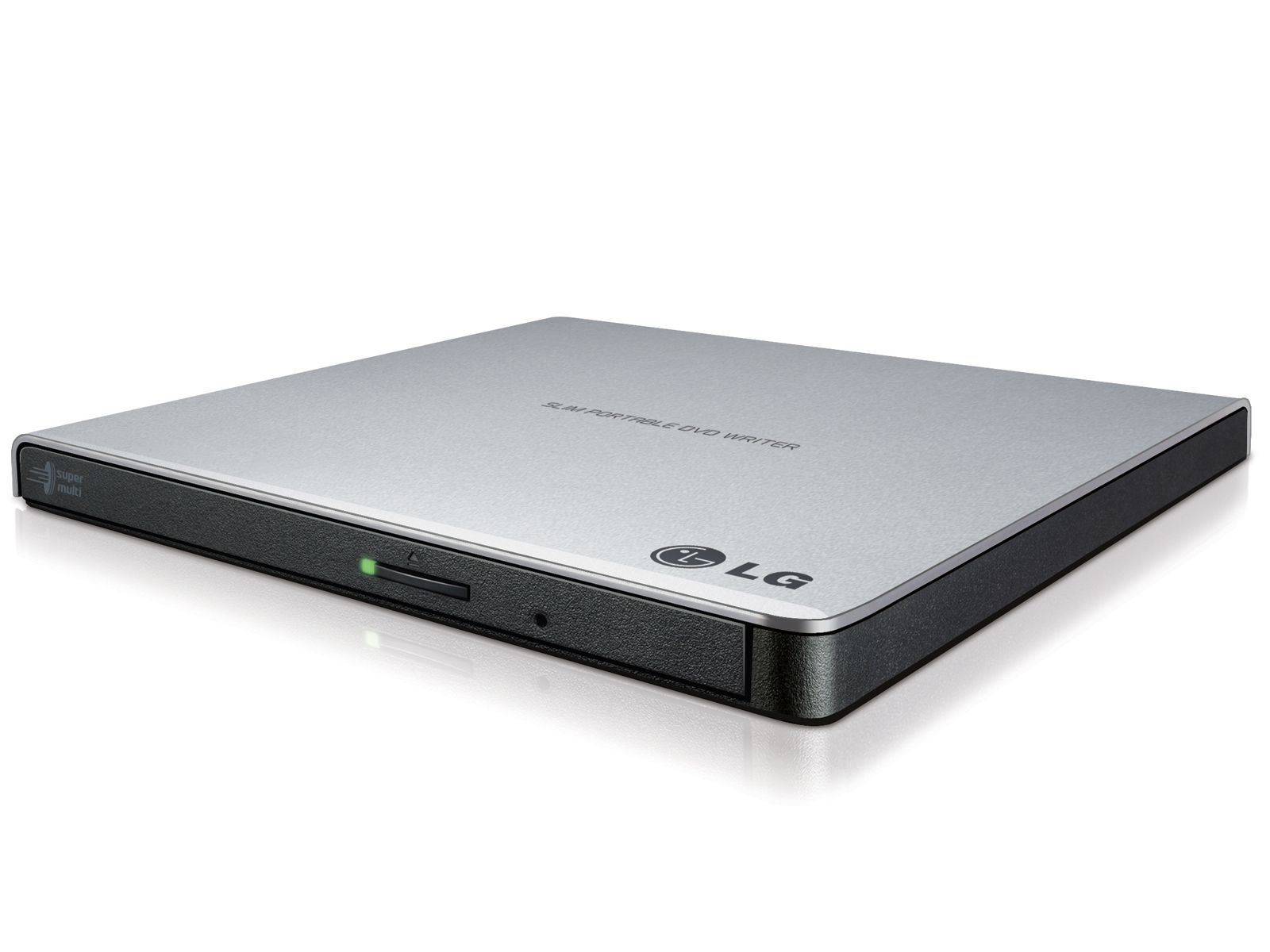 Pilt H.L Data Storage | Ultra Slim Portable DVD-Writer | GP57ES40 | Interface USB 2.0 | DVD±R/RW | CD read speed 24 x | CD write speed 24 x | Silver | Desktop/Notebook