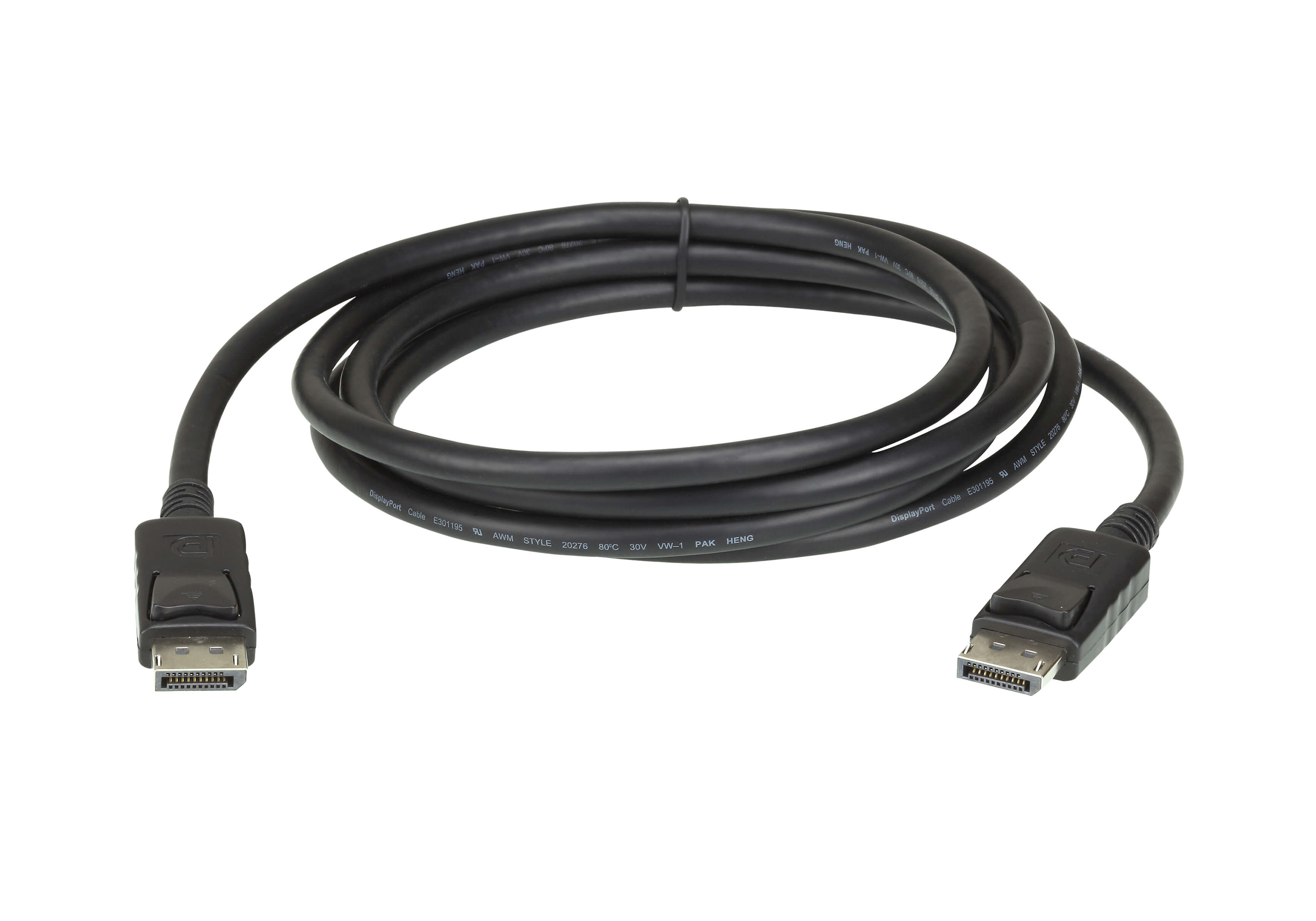 Pilt Aten | Black | DisplayPort rev.1.2 Cable | DP to DP | 3 m