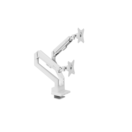 Pilt Arozzi Desk Mount | Neo Duo - Gas Spring Monitor Arm AZ-ALZARE-NEO-DUO-WT | Tilt, Swivel, Rotation | Maximum weight (capacity) 9 kg | White