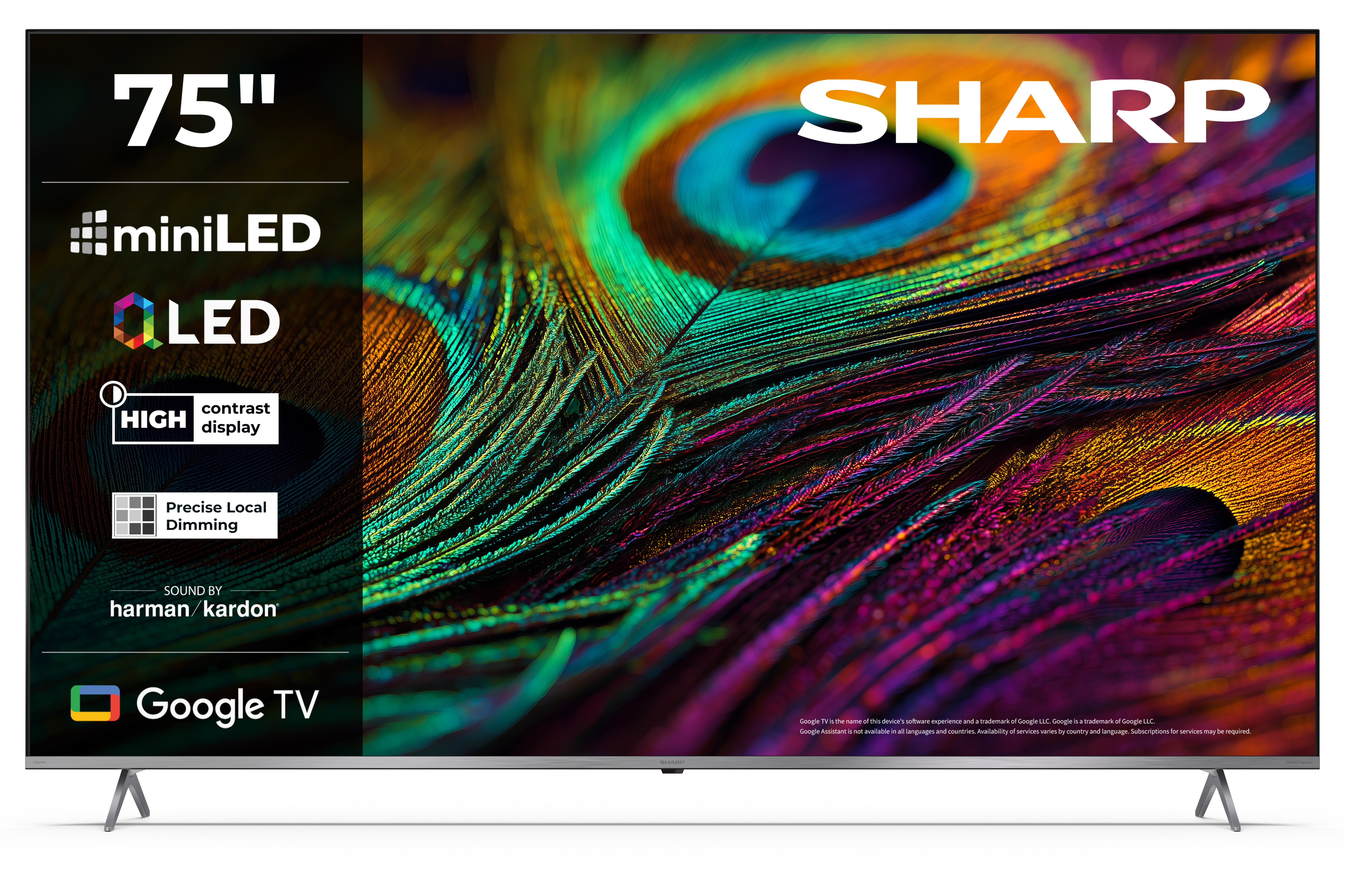 Pilt Sharp 4K QLED TV | 75JP7265E | 75 | Smart TV | Google TV | UHD