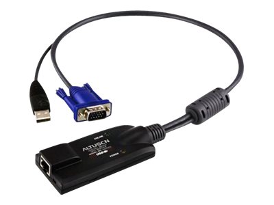 Pilt Aten | USB VGA KVM Adapter | 1 x RJ-45 Female, 1 x USB Male, 1 x HDB-15 Male