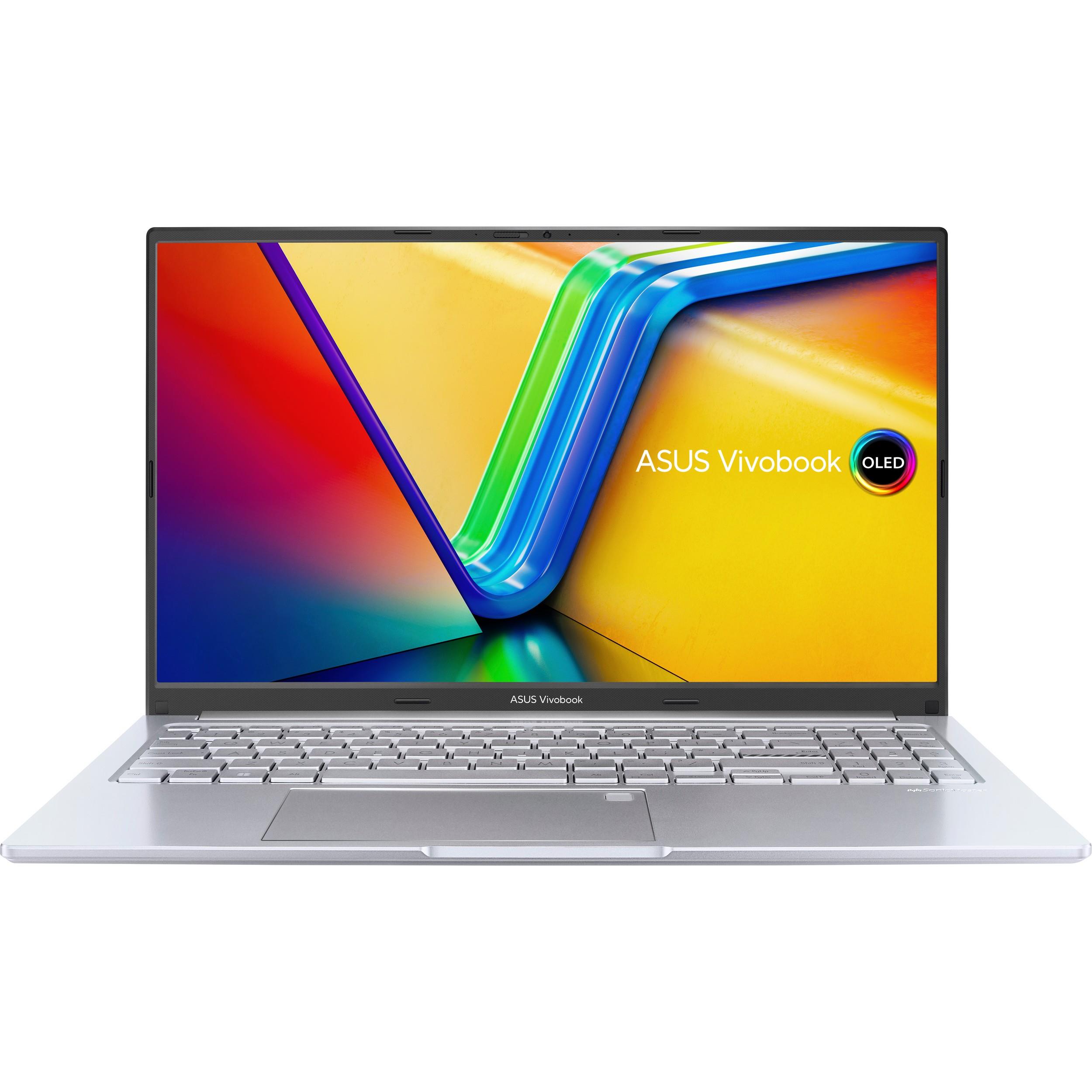 Pilt Asus | Vivobook 15 OLED M1505YA-MA086W | Cool Silver | 15.6 " | OLED | 2.8K | 60 Hz | Glossy | AMD Ryzen 7 | 7730U | 16 GB | 8GB DDR4 on board + 8GB DDR4 SO-DIMM | SSD 512 GB | AMD Radeon Graphics | GB | Windows 11 Home | 802.11ax | Bluetooth version 5.0 | Keyboard language English | Keyboard backlit | Warranty 24 month(s) | Battery warranty 12 month(s)