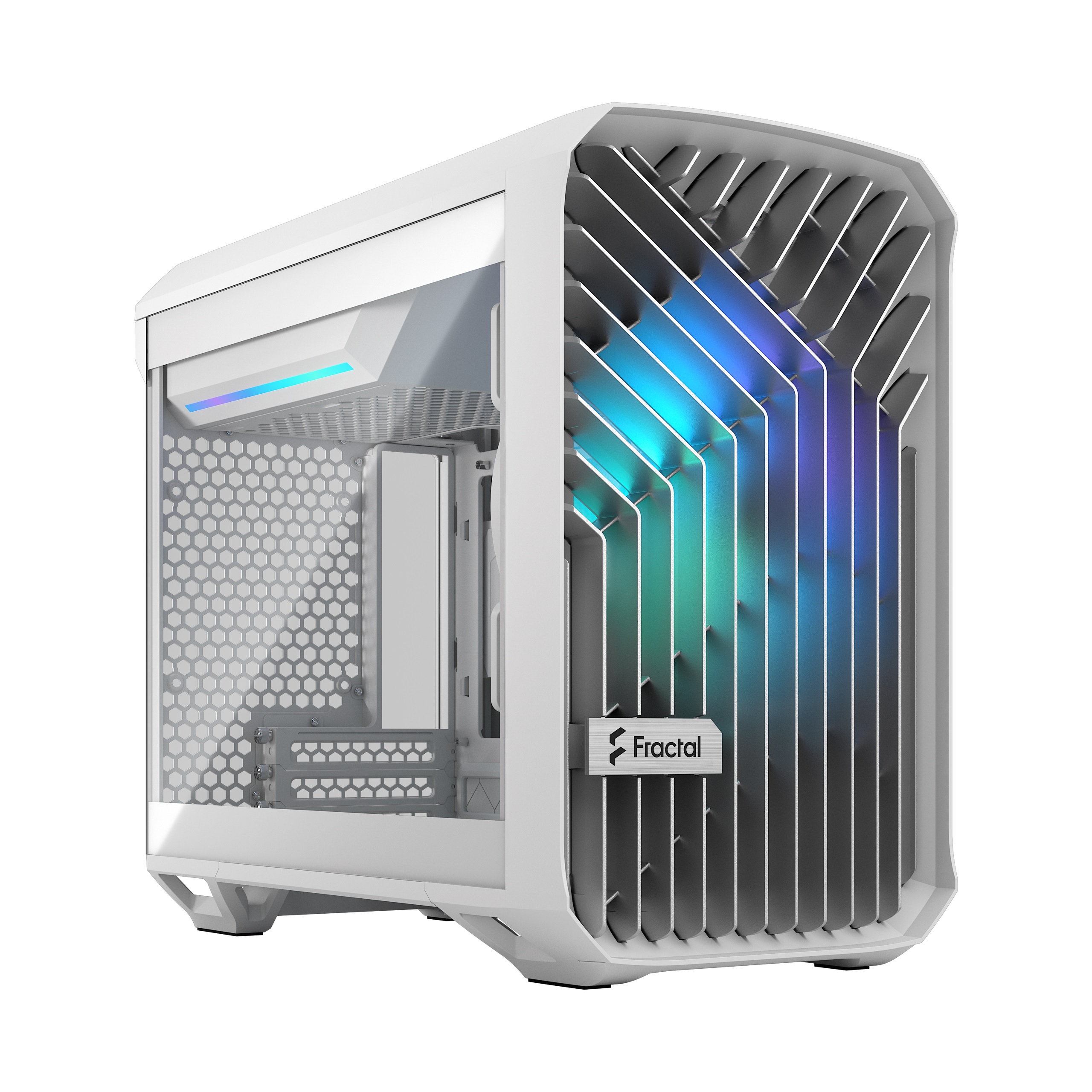 Pilt Fractal Design | Torrent Nano RGB White TG clear tint | Side window | White TG clear tint | Power supply included No | ATX