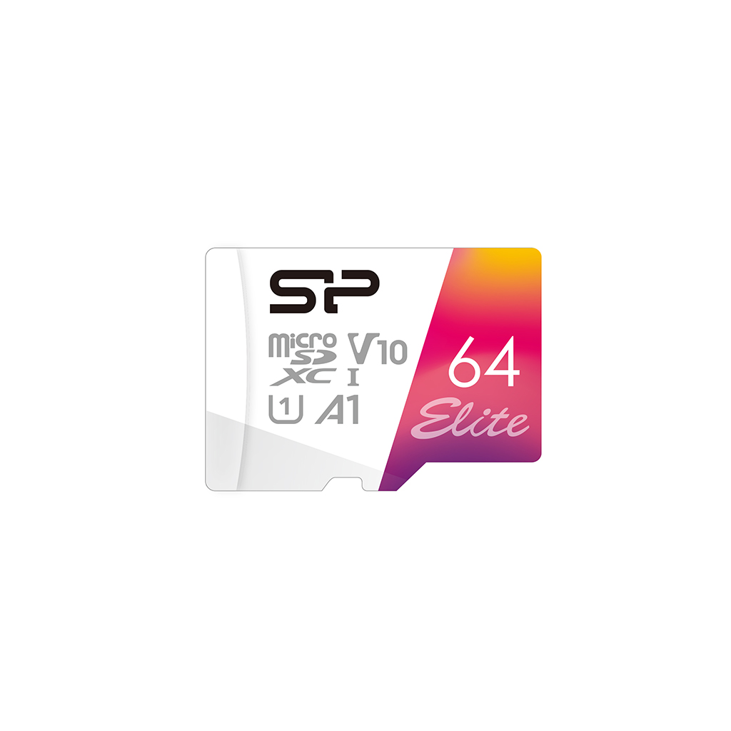 Pilt Silicon Power | microSDHC UHS-I Memory Card | Elite | 64 GB | microSDHC/SDXC | Flash memory class 10