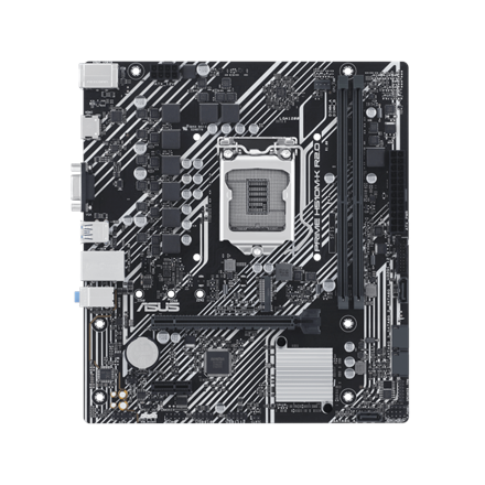Pilt Asus | PRIME H510M-K R2.0 | Processor family Intel | Processor socket  LGA1200 | DDR4 DIMM | Memory slots 2 | Supported hard disk drive interfaces 	SATA, M.2 | Number of SATA connectors 4 | Chipset  Intel H470 | micro-ATX