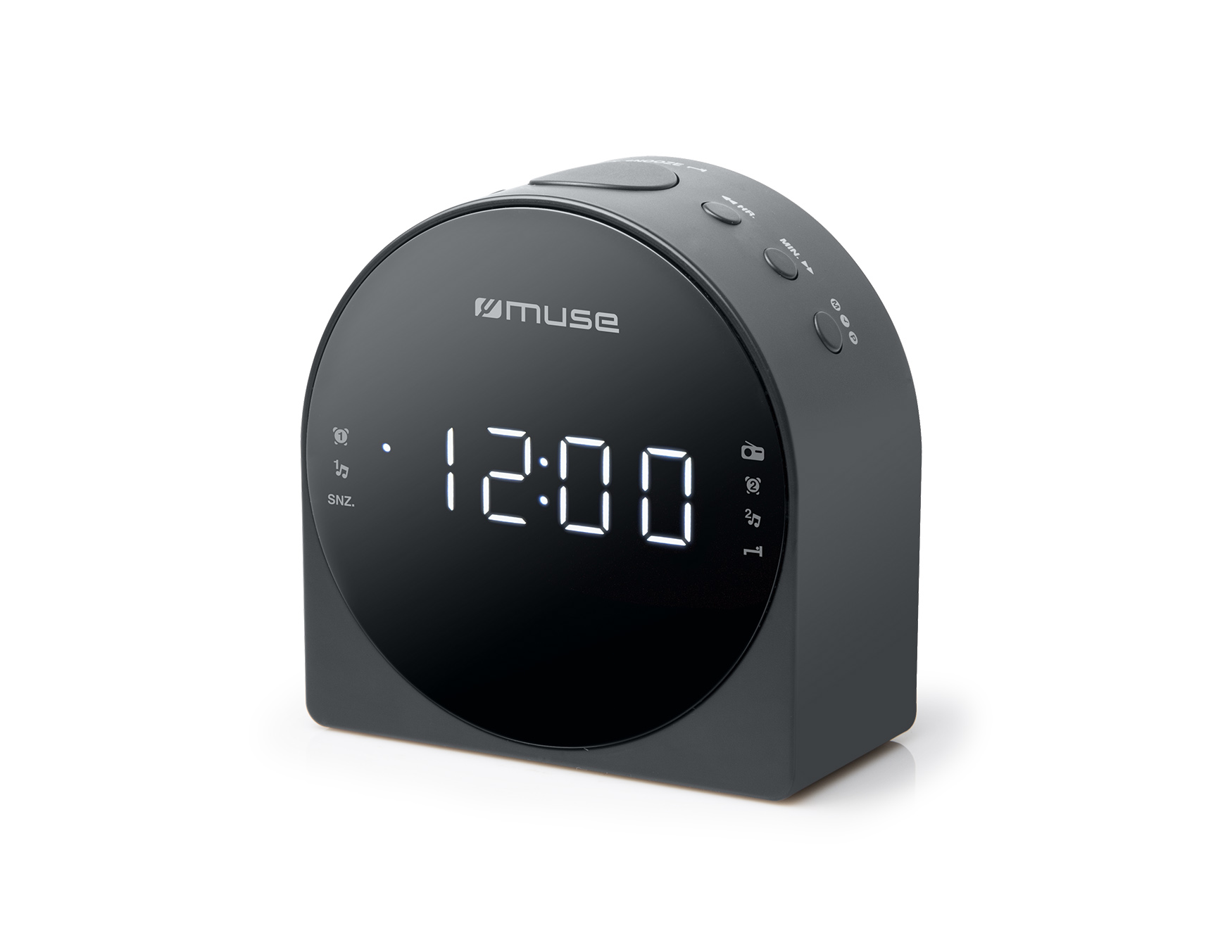 Pilt Muse | M-185CR | Dual Alarm Clock radio PLL | AUX in | Black