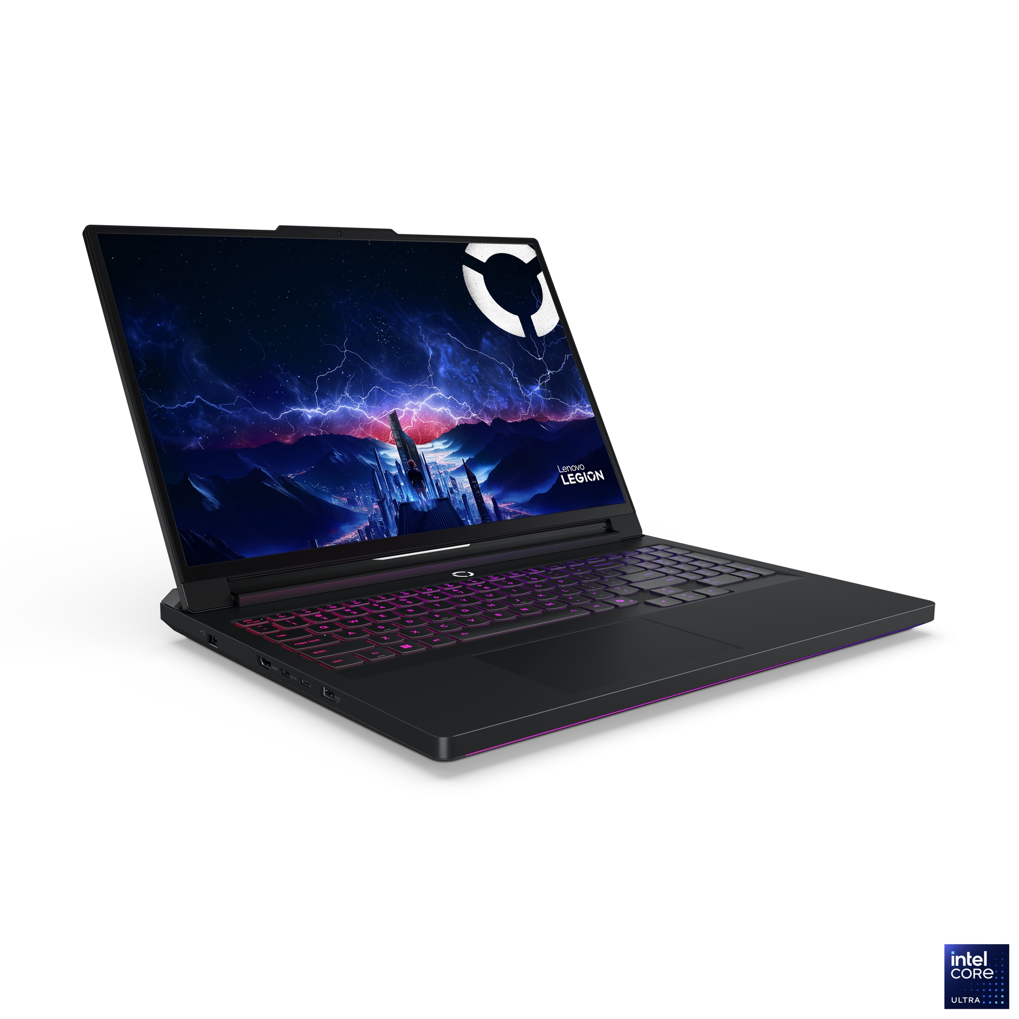 Pilt Lenovo Legion Pro 7 16IAX10H | Eclipse Black | 16 " | OLED | WQXGA | 2560 x 1600 pixels | Intel Core Ultra 9 | 275HX | 32 GB | CSODIMM DDR5 | Solid-state drive capacity 2x1000 GB | NVIDIA GeForce RTX 5080 | GDDR7 | 16 GB | Windows 11 Home | 802.11be | Bluetooth version 5.4 | Keyboard language Nordic | Keyboard backlit | Warranty 24 month(s) | Battery warranty 12 month(s)
