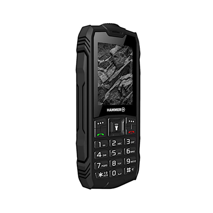 Pilt Hammer | Rock | Black | 2.4 " | TFT | 32 MB | 32 MB | Dual SIM | Bluetooth | 3.0 | Main camera resolution 0.3 MP | 1800 mAh