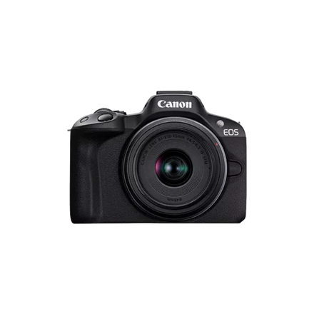 Pilt Canon | EOS R50 Mirrorless Camera Body (SIP) | Megapixel 24.2 MP | Image stabilizer | ISO sensitivity (max) 32000 | Display diagonal 2.95 " | Wi-Fi | Video recording | Automatic, manual | CMOS | Black