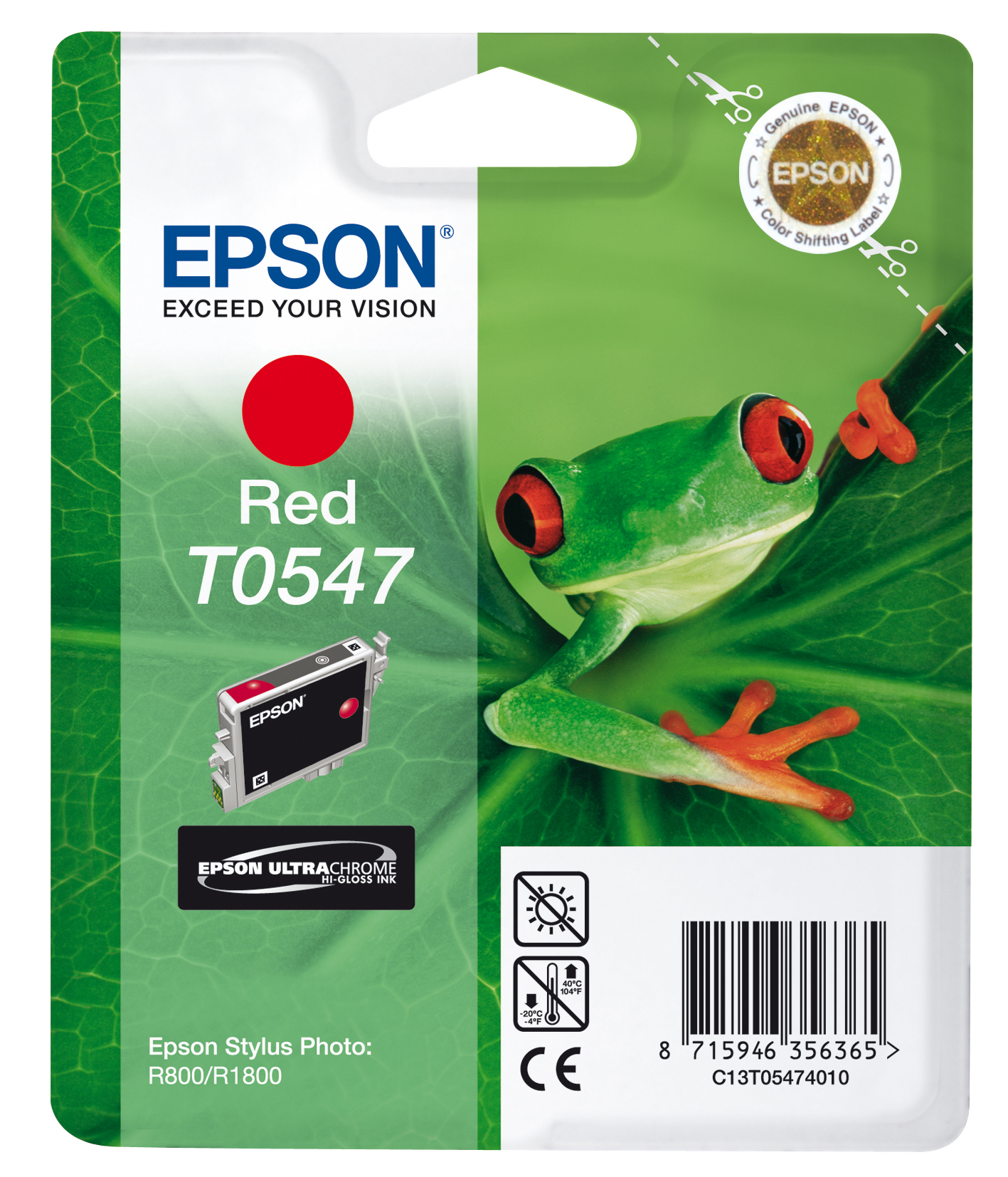 Pilt Epson Ultra Chrome Hi-Gloss | T0547 | Ink | Red