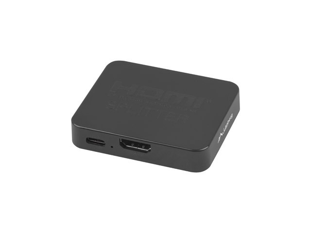 Pilt Lanberg Splitter video HDMI to 2X HDMI 4K, USB-C Port, Black | SPV-HDMI-1002