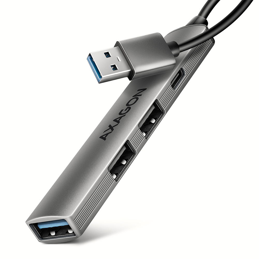 Pilt AXAGON ALU STRIP USB-A 4 port hub | HUE-STA