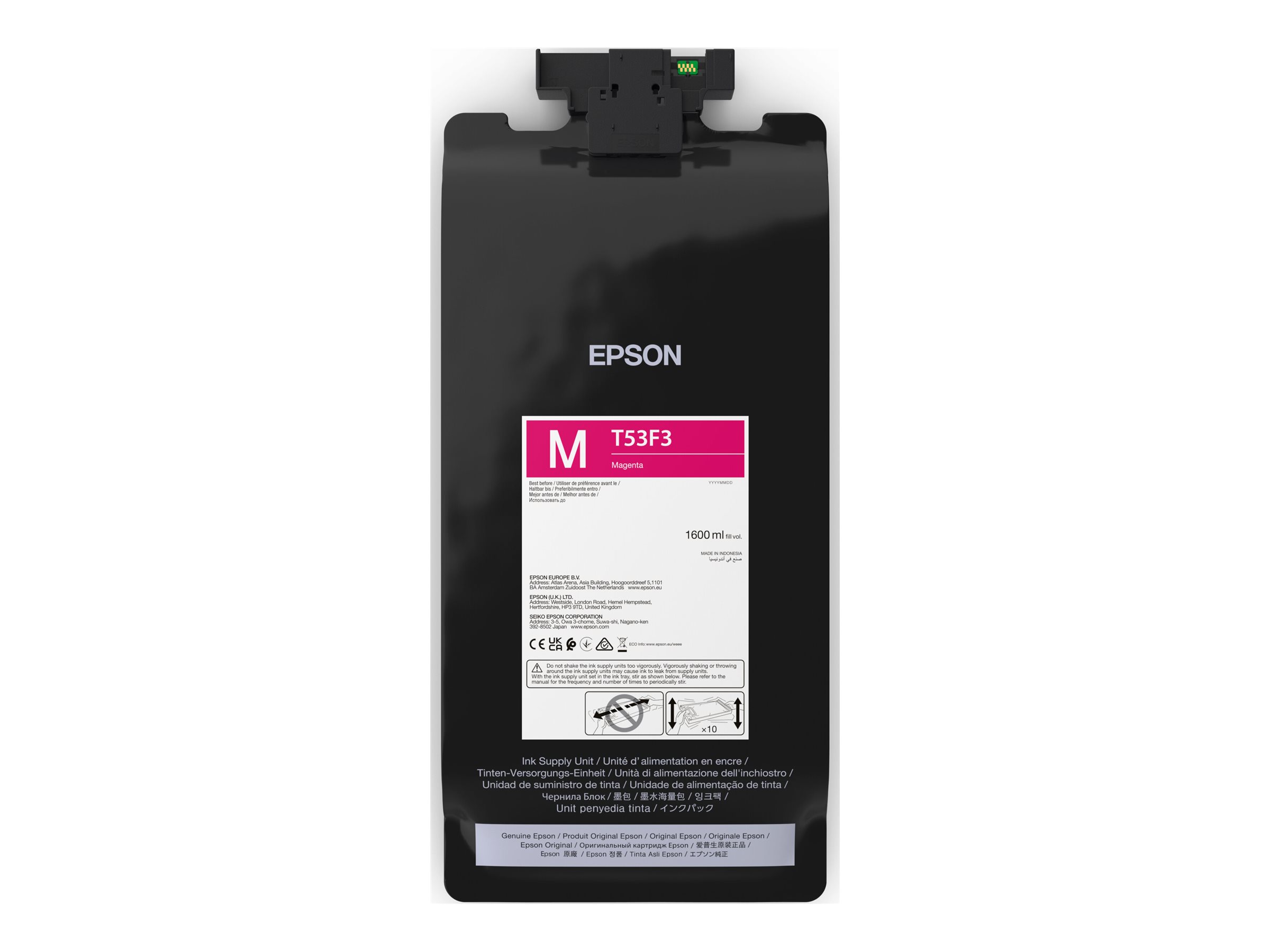 Pilt Epson P-Series T53F30N Magenta IIPS Ink 1600ml | Epson C13T53F30N | Epson T53F3 - magenta - original - ink pouch | Epson UltraChrome Pro6 | Magenta