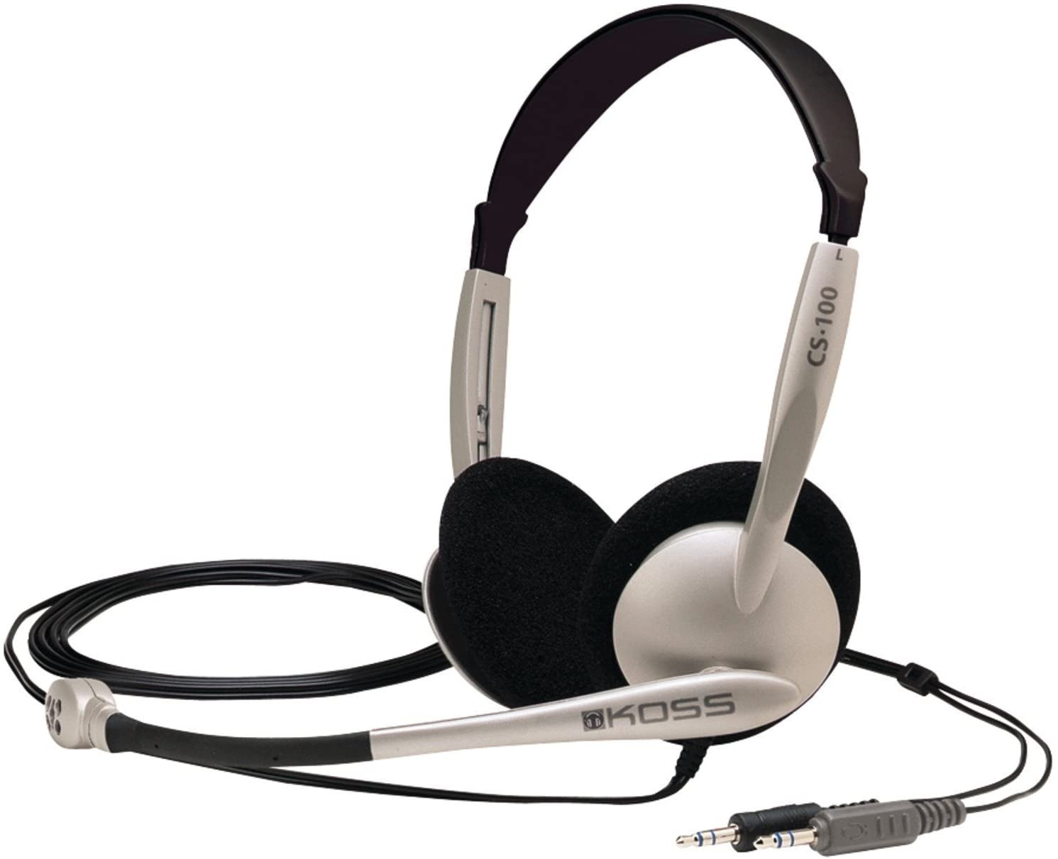 Pilt Koss | Headphones | CS100 | Wired | On-Ear | Microphone | Black/Gold