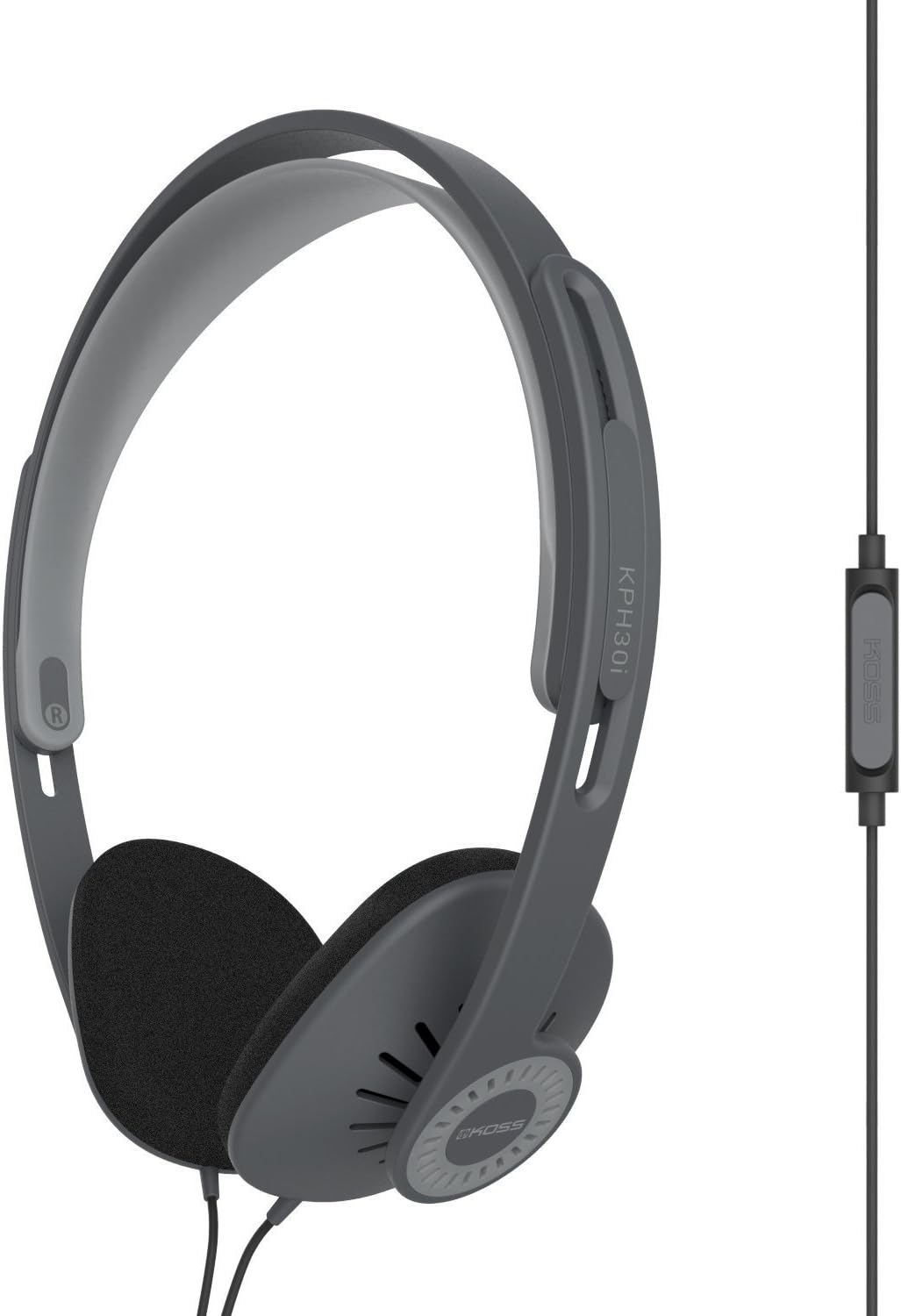 Pilt Koss | Headphones | KPH30iK | Wired | On-Ear | Microphone | Stealth Grey