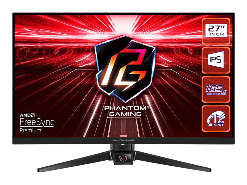 Pilt ASRock | Gaming Monitor | Phantom PG27FF1A | 27 " | IPS | 16:9 | 165 Hz | 1 ms | 1920 x 1080 pixels | 250 cd/m² | 1 | HDMI ports quantity 2 | Black