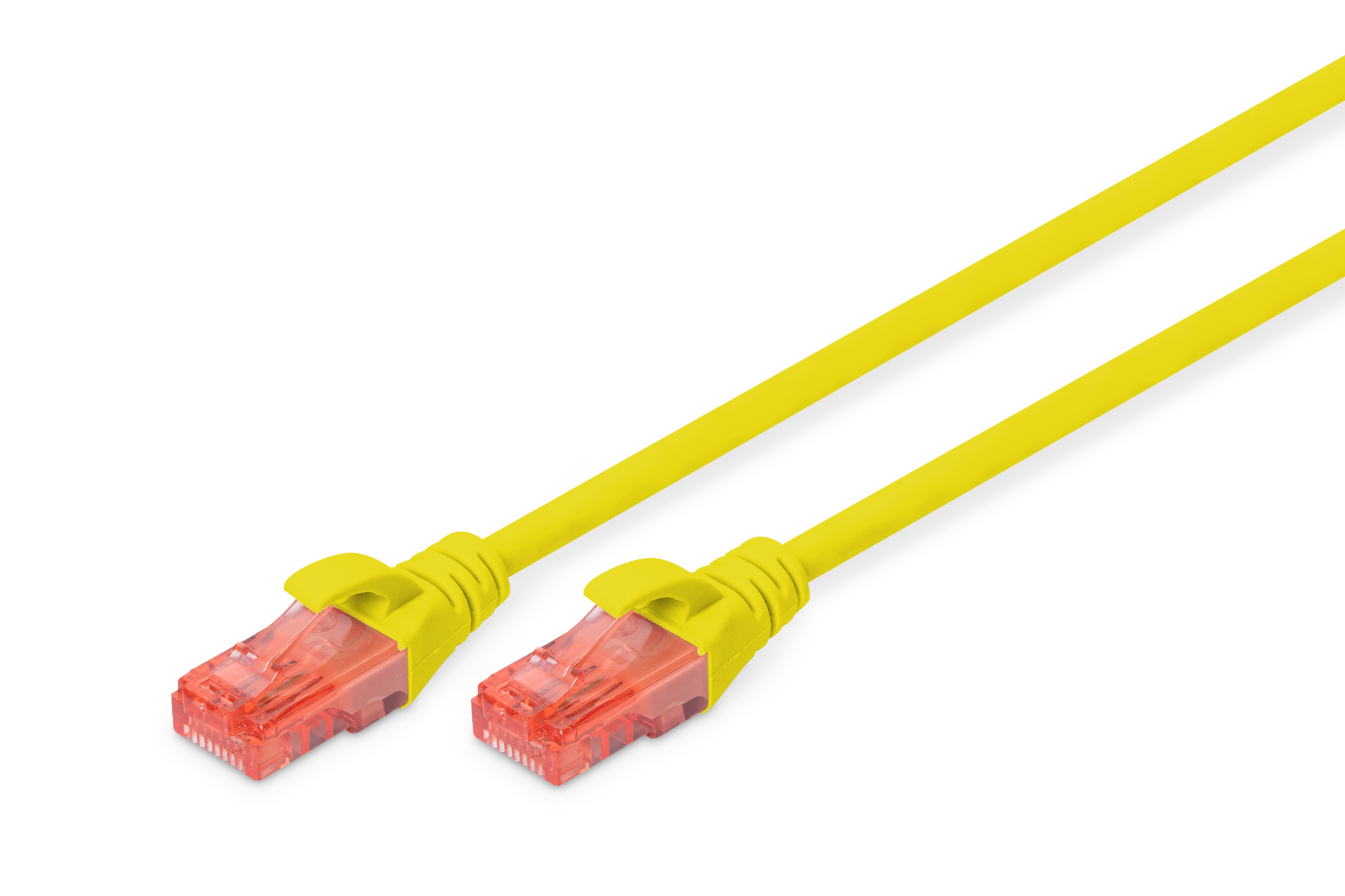 Pilt Digitus | Patch cord | CAT 6 U-UTP | PVC AWG 26/7 | 2 m | Yellow | Modular RJ45 (8/8) plug