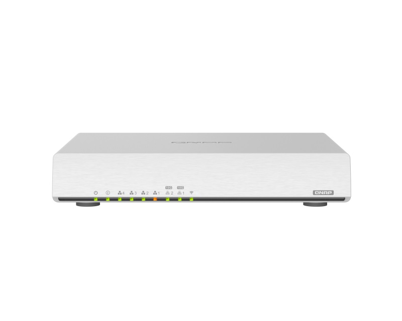 Pilt QNAP | Dual bandRouter | QHora-301W | 802.11ax | 10/100 Mbps (RJ-45) ports quantity | Mbit/s | Ethernet LAN (RJ-45) ports 6 | Mesh Support Yes | MU-MiMO Yes | No mobile broadband | Antenna type Internal